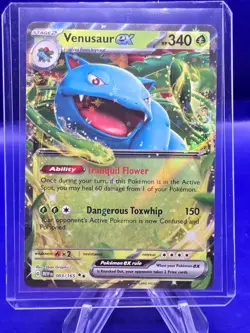 Holo Venusaur ex - 003/165 Double Rare Scarlet & Violet 151 Pokemon TCG - Image 1