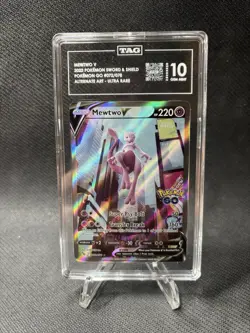 Pokemon Mewtwo V 072/078 Pokemon GO Alternate Art Ultra Rare Holo TAG 10 - Image 1