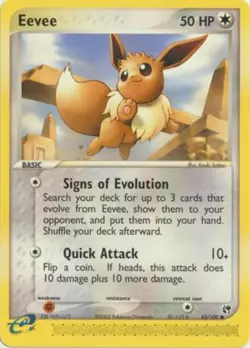 Lightly Played Eevee - 63/100 - Common Pokemon Sandstorm - Image 1