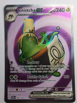 Sinistcha Ex 189/167 Ultra Rare SV06: Twilight Masquerade Pokemon TCG NM - Image 1