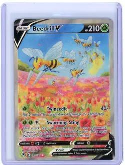 2022 Pokemon Astral Radiance Beedrill V Holo Rare FA #161/189 - Image 1