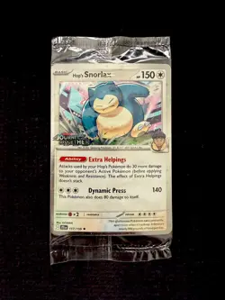 Pokemon JTG 117/159 - Stamped Asia Promo Hop's Snorlax Cosmos Holo - Sealed - Image 1