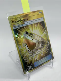 2019 Pokemon Team Up Metal Goggles 195/181 Gold Secret Rare NM - Image 2