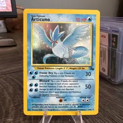 Pokemon TCG Fossil Articuno 2/62 Holo Unlimited Rare - Image 1