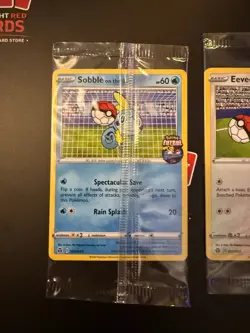 🔥 Pokemon Futsal Promo Set Sobble Eevee Grookey Sealed 3 Card Lot - Image 4