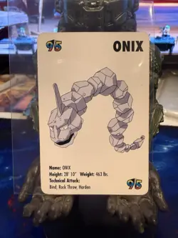 1998 KFC POKEMON CARD ONIX NINTENDO - Image 1