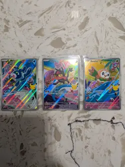 Pokemon 30th Anniversary First Partner Illustration Cards Series 1 Gen 7 damaged - Image 1