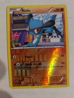 Riolu Reverse Holo 79/113 BW Legendary Treasures English Pokemon Card - 2013 NM - Image 1