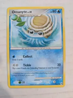 Pokemon Platinum Arceus 70/99 Card Omanyte D2 - Image 1