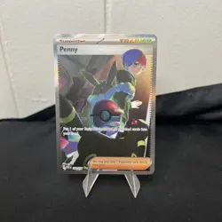 Penny #239 Paldean Fates Special Illustration Rare SIR NM Full Art Pokemon Card - Image 1