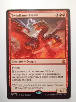 Twinflame Tyrant 97 Foundations MTG - Image 1