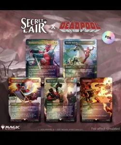 Deadpool Secret Lair Magic the Gathering Foil COMPLETE SET - MINT - Image 1