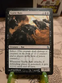 MTG Septic Rats Mirrodin Besieged Regular Uncommon LP - Image 1