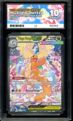 Mega Dragonite EX 290/217 Pokemon Ascended Heroes ACE 10 Perfect Subs - Image 1