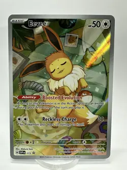 Pokemon Eevee TCG 173 Holo Promo Prismatic Evolutions NM - Image 1