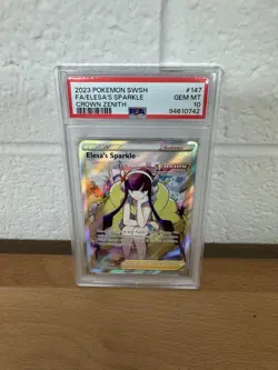 2023 POKEMON SWORD & SHIELD CROWN ZENITH #147 ELESA'S SPARKLE FULL ART PSA 10 - Image 1