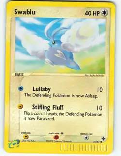 Swablu - Reverse Holo - 75/97 Dragon - Pokemon TCG - 2003 - Image 1