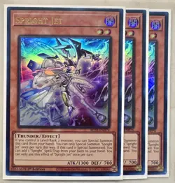 Yugioh! 3x Spright Jet BLTR-EN076 Ultra Rare 1st Ed NM - Image 1