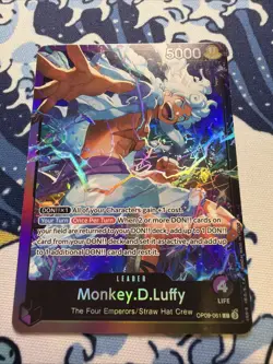 Monkey D. Luffy OP09-061 One Piece TCG ST26 Leader English Foil NM - Image 1