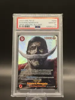 2023 One Piece OP04 EN Special Alternate Art #004 Edward Newgate PSA 10 GEM MINT - Image 1