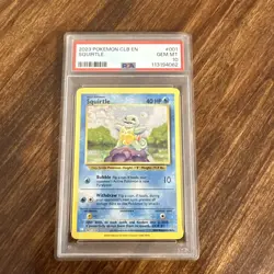 Pokemon Classic Collection Squirtle Holo CLB 001/034 PSA 10 - Image 1