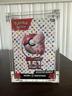 Pokemon 151 SV Booster Bundle Display Case Factory Sealed W/Acrylic Case - Image 1