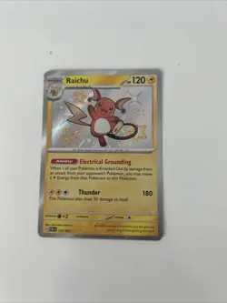 Pokemon TCG Raichu Scarlet & Violet: Paldean Fates 132/091 Holo Shiny Rare - Image 1