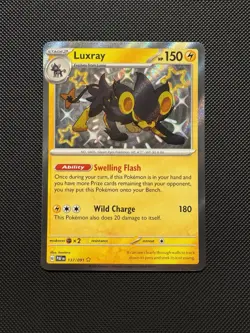 Pokemon TCG Luxray 137/091 Sv: Paldean Fates Shiny Rare Near Mint - Image 1