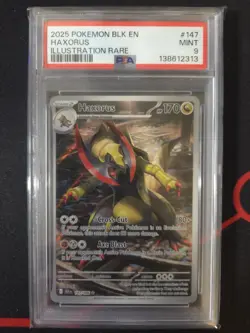 Haxorus Full Art Holo Illustration Rare Black Bolt Pokemon TCG 2025 PSA 9 - Image 1