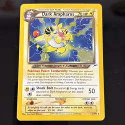 Pokemon TCG Dark Ampharos 1/105 Neo Destiny Holo Rare Unlimited - Image 1