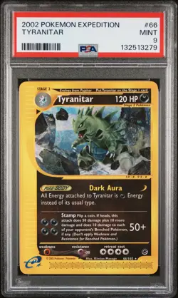 2002 POKEMON EXPEDITION #66 TYRANITAR PSA 9 - Image 1