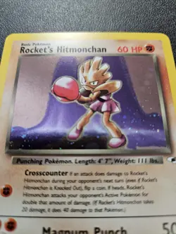 Pokemon Gym Heroes Rocket's Hitmonchan Holo Rare SWIRL 11/132 NEAR MINT - Image 2