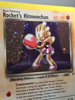 Pokemon Gym Heroes Rocket's Hitmonchan Holo Rare SWIRL 11/132 NEAR MINT - Image 4