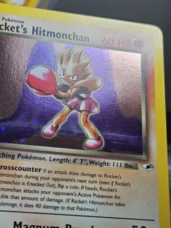 Pokemon Gym Heroes Rocket's Hitmonchan Holo Rare SWIRL 11/132 NEAR MINT - Image 5