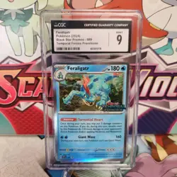 CGC 9 Feraligatr SVP 089 Temporal Forces Prerelease - Pokemon TCG - SHIPS FAST - Image 1