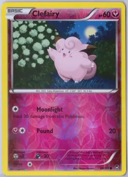 Clefairy - 69/111 - Reverse Holo - XY: Furious Fists - Pokemon - Image 1