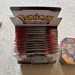 Pokemon TCG: Scarlet & Violet Base Blisters Full Case & 2 Charizard tins - Image 2
