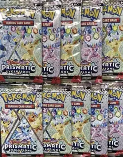10x Pokemon TCG Prismatic Evolutions Booster Packs Lot - Image 1