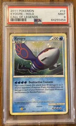 2011 Pokemon Call of Legends Kyogre Holo Rare 12/95 PSA 9 Mint LOW POP - Image 1