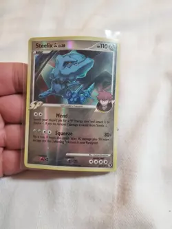 DAMAGED 2009 Pokemon Steelix GL 51/111 Rising Rivals Reverse Holo - Image 1