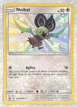 Noibat - Pokemon- SV43/SV94 Hidden Fates Shiny Baby Rare Holo MINT - Image 1