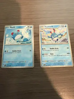 Pokemon TCG Marill Azumarill 44/193 45/193 Paldea Evolved NM - Image 1