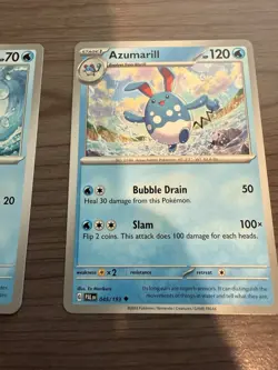Pokemon TCG Marill Azumarill 44/193 45/193 Paldea Evolved NM - Image 3
