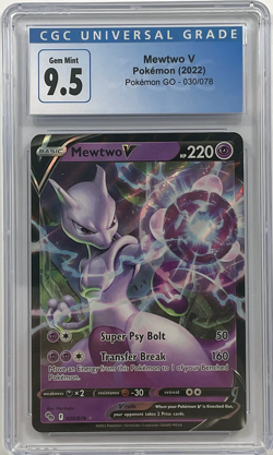 MEWTWO V POKEMON (2022) | POKEMON GO 030/078 | CGC 9.5 - Image 1