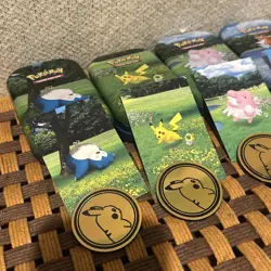 Bundle of 5 Pokemon Go Mini Tins Set with Artwork and Coins - Image 3