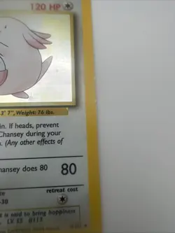 Pokemon TCG Base Set Chansey Holo - Image 2