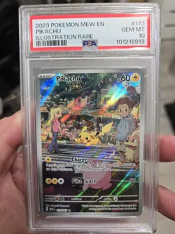 Pokemon 2023 Pikachu 173/165 Full Art IR Scarlet & Violet 151 GEM MINT PSA 10 - Image 1