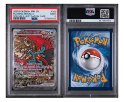 (PSA 9 Mint)Pokemon Prismatic Evolutions Series SIR - Roaring Moon EX #162/131 - Image 1