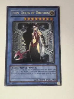 Yu-Gi-Oh Ruin, Queen Of Oblivion SOI-EN034 Ultimate Rare Unlimited - Image 1