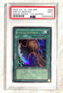 Yu-Gi-Oh! - Axe of Despair MRL-002 1st Edition Magic Ruler Ultra Rare Holo PSA 9 - Image 1